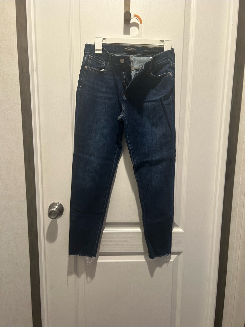 Banana Republic Dark Indigo Cropped Slim Jeans
